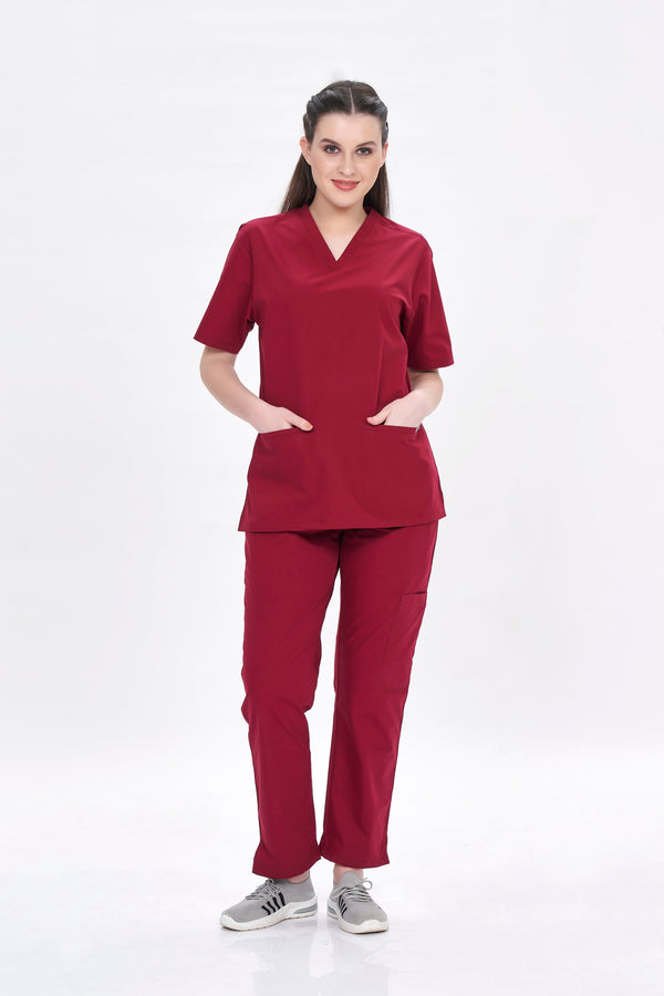 PC ALPHIE V NECK - DEEP MAROON