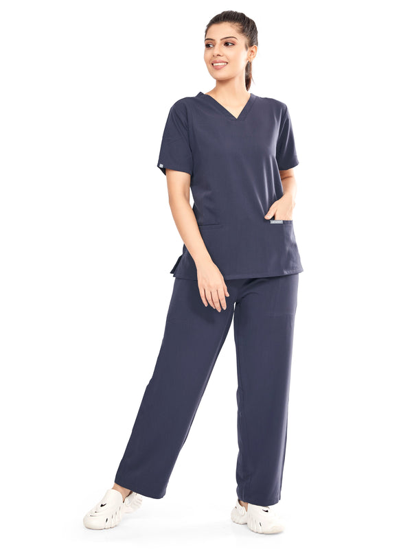 Raven 4 Way V Neck 7 Pocket Scrub Set Spruce