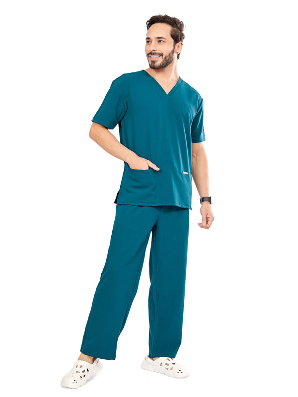 Raven 4 Way V Neck 7 Pocket Scrub Set Teal Green