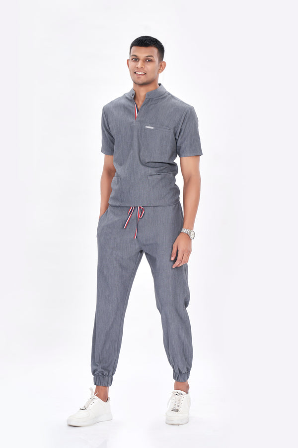 4 WAY FALCON - POLO AND JOGGERS - CHARCOAL GREY