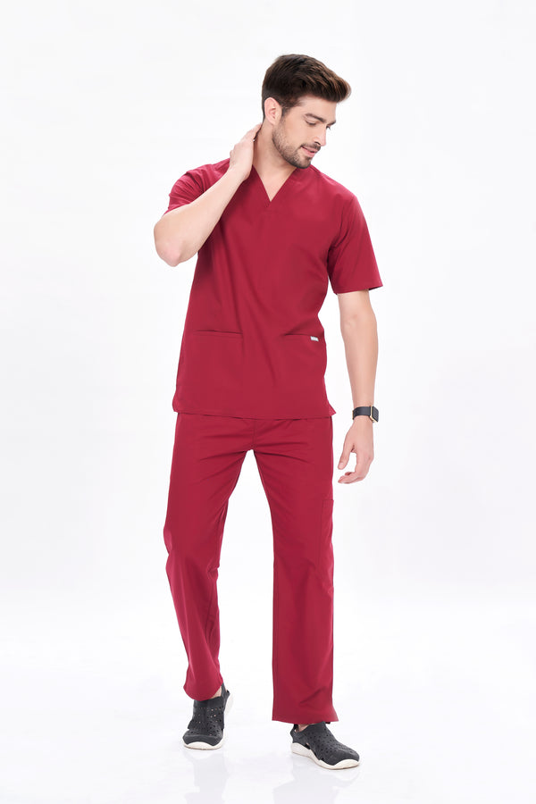 PC ALPHIE V NECK - DEEP MAROON