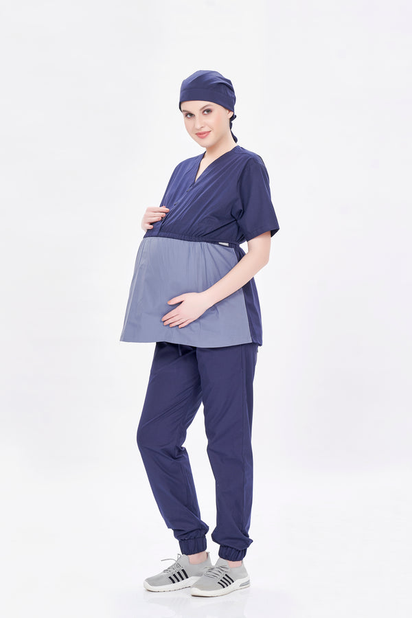 PC SOLACE MATERNITY - ASH GREY AND NAVY BLUE